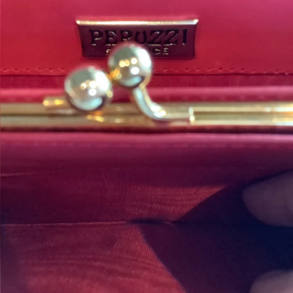 Peruzzi from Florence Italy Red Leather Wallet on Chain WOC - Picture 7 of 16